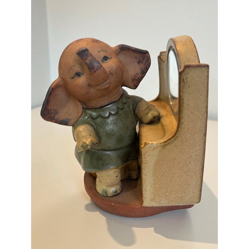 UCTCI Music Box Elephant Figurine With Mirror & Piano "Talk to the Animals" Musi